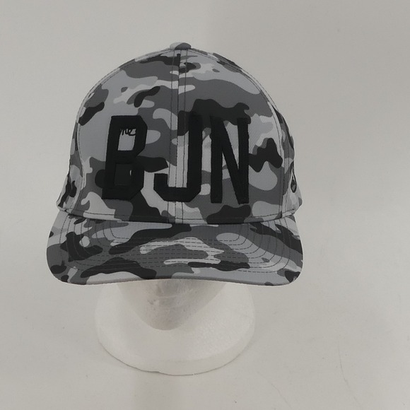 G/Fore‎ Hat Cap Snap Back Gray Camouflage Embroidered BJN Mens Golf Lightweight - Picture 1 of 7